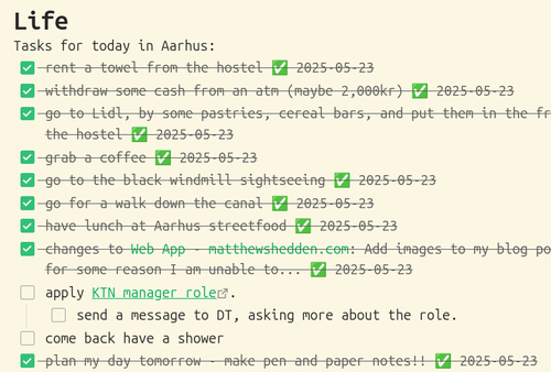 Obsidian example of pen and paper notes